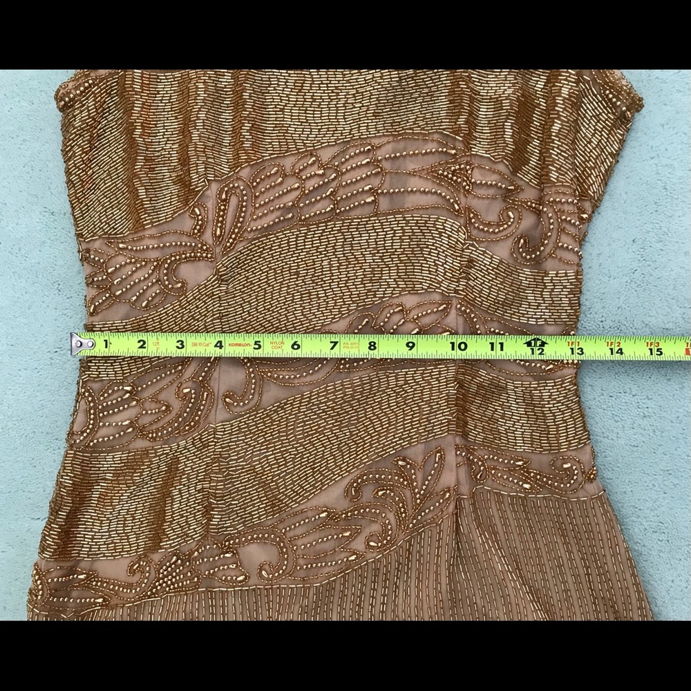 Custom Beaded Gown +Wide Kick-pleat - Picture 15 of 15